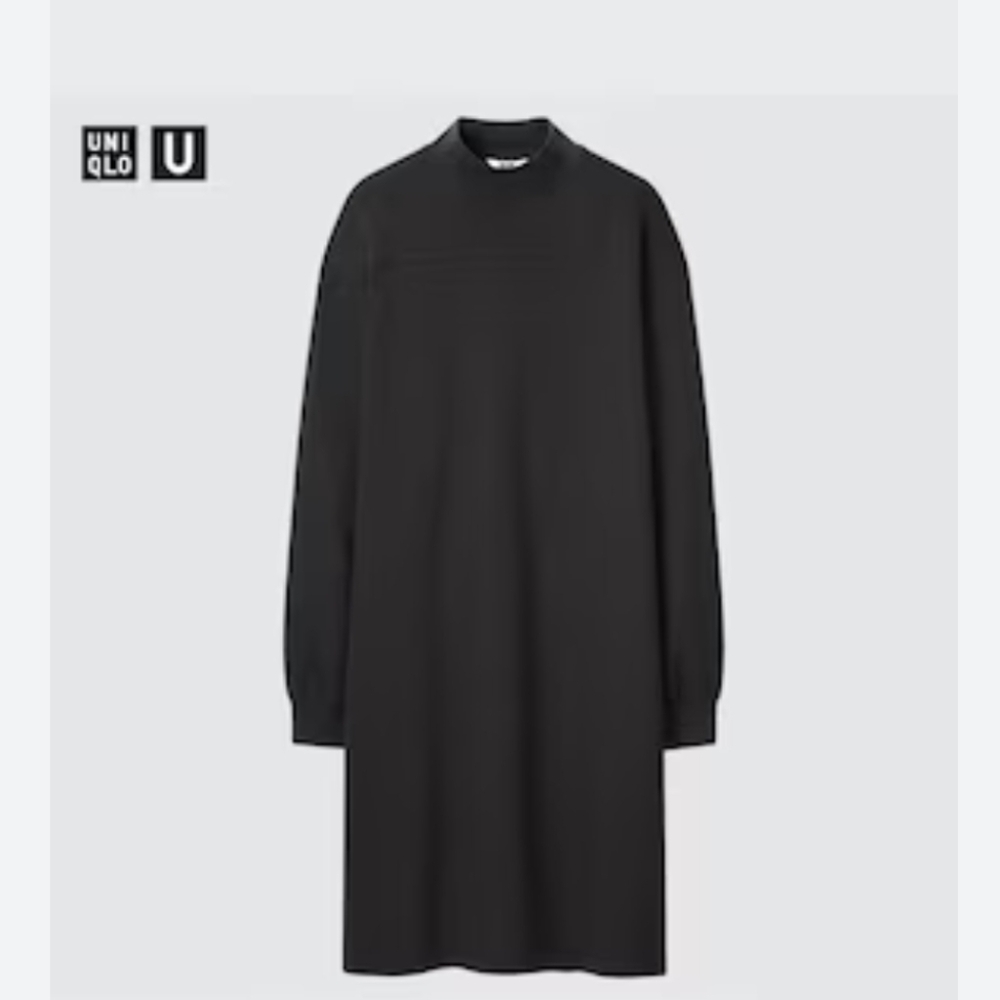 Lemaire x UNIQLO Sweat Mock Neck Cotton Long Sleeves Dress